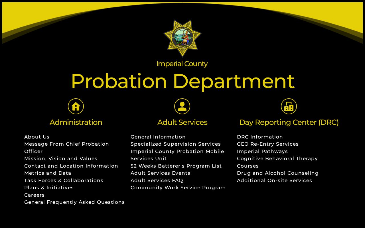 Imperial County criminal history and Probation records