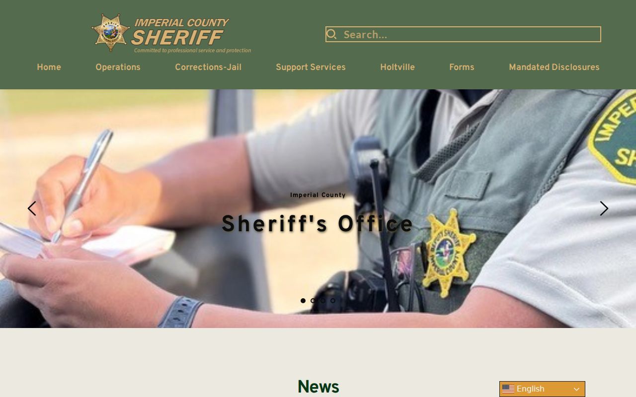 Imperial County criminal history at the Sheriff website